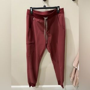 Figs Dark Cherry Zamora Jogger Scrub Pants